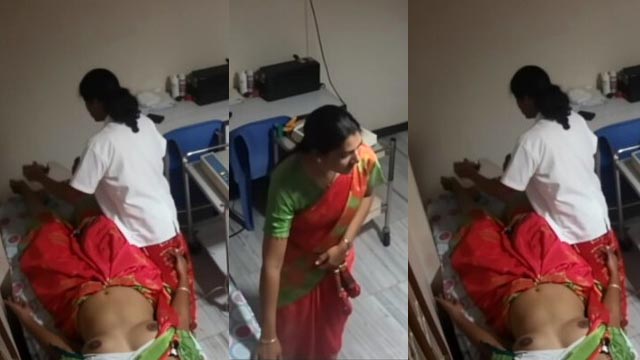 Tamil Aunty’s Big Boobs Show – Nurse On Clinic CCTV Cam